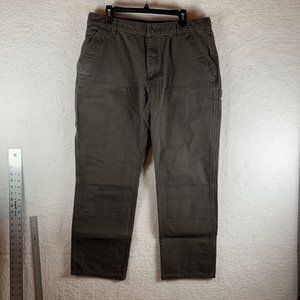 Carhartt Work Pants Mens 38 X 32 Brown Relaxed Fit Double-Knee Straight Leg 7805
